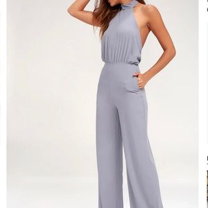 Lulus Moment for Life Lavender Halter Jumpsuit L